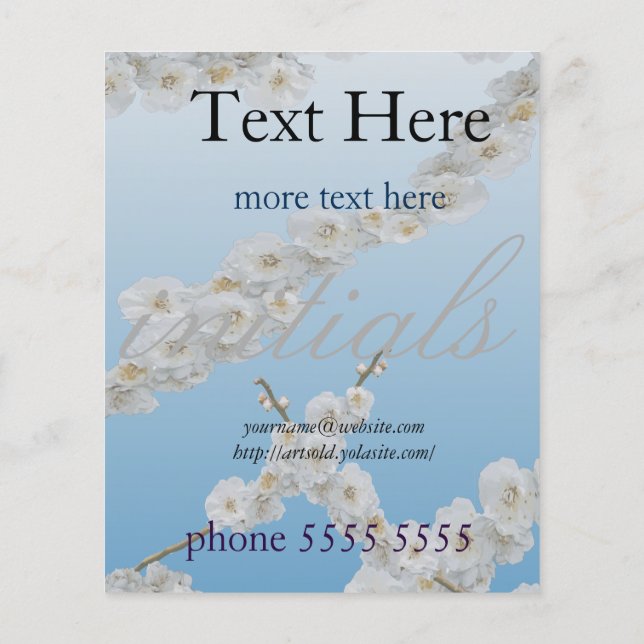 Korea Cherry Blossoms White Flyer (Back)