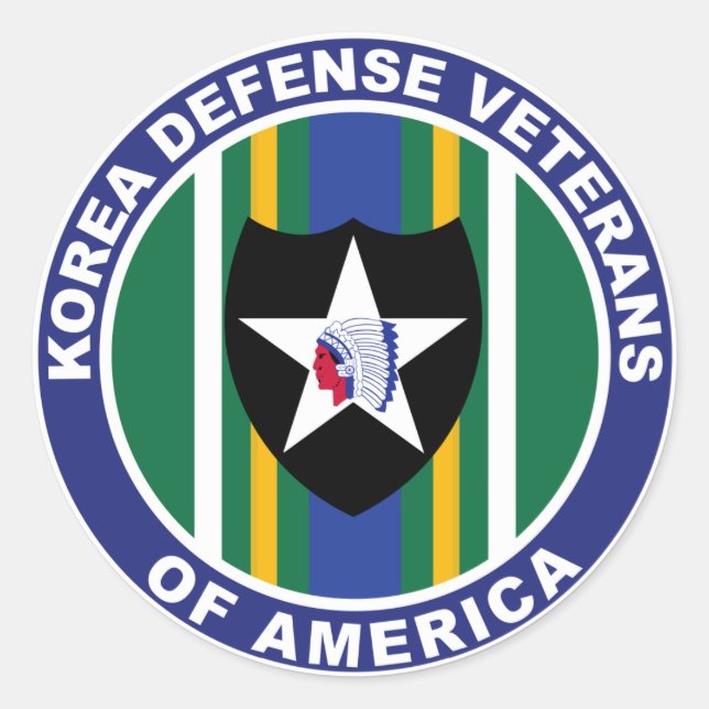 Korea Defence Veterans Classic Round Sticker (Front)