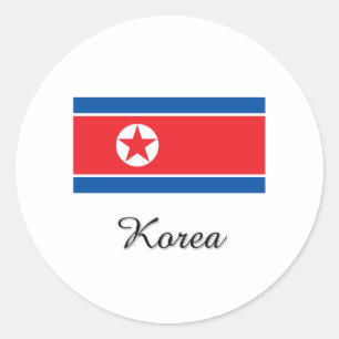 Korea Flag Design Classic Round Sticker