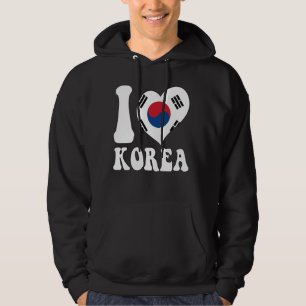Korea Flag Heart Graphic Tee I Love Korea Proud To