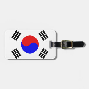 Korea flag luggage tag