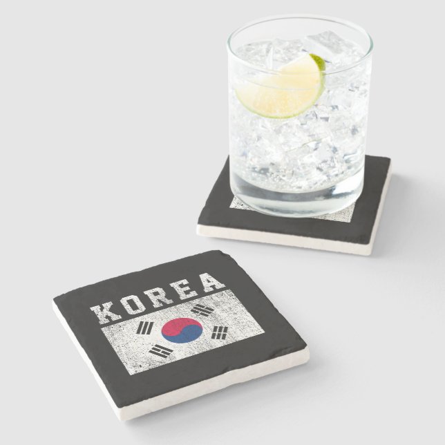 Korea Flag Stone Coaster (Side)