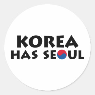 Korea Has Seoul Classic Round Sticker