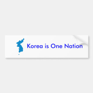 Korea is One Nation Bumper Sticker