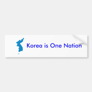 Korea is One Nation Bumper Sticker