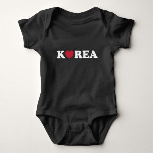 Korea Love Heart Baby Bodysuit