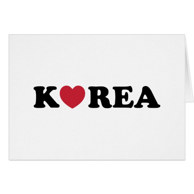 Korea Love Heart Card (Front Horizontal)