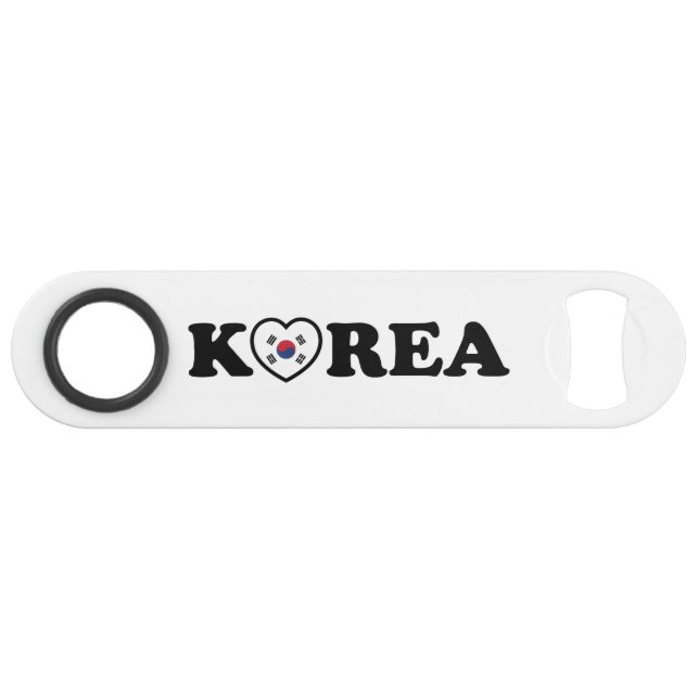 Korea Love Heart Flag (Front (Horizontal))