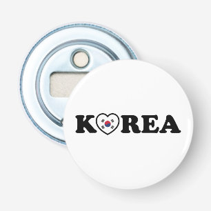 Korea Love Heart Flag Bottle Opener