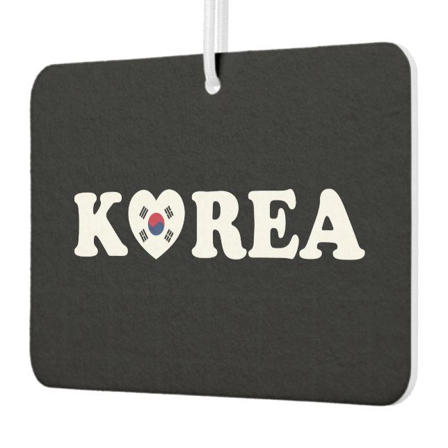 Korea Love Heart Flag Car Air Freshener (Left)