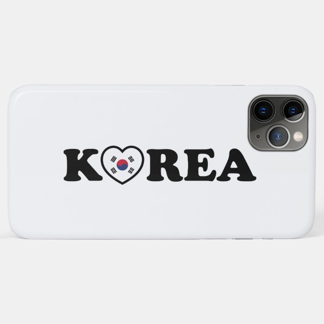 Korea Love Heart Flag Case-Mate iPhone Case (Back (Horizontal))