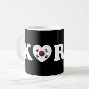 Korea Love Heart Flag Coffee Mug