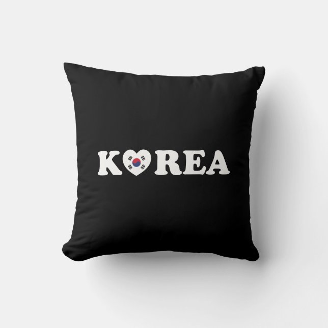 Korea Love Heart Flag Cushion (Front)