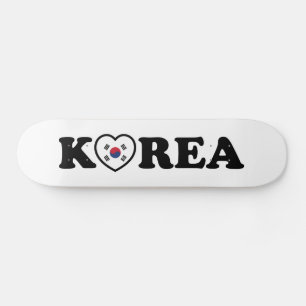 Korea Love Heart Flag Skateboard