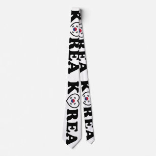 Korea Love Heart Flag Tie