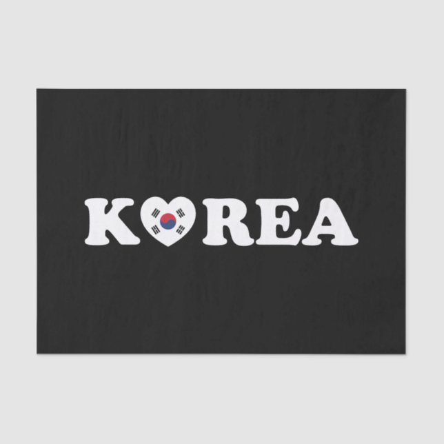 Korea Love Heart Flag Tissue Paper (Front)
