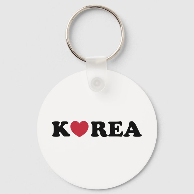 Korea Love Heart Key Ring (Front)