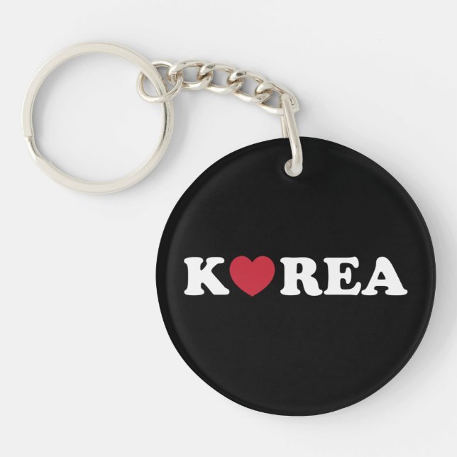 Korea Love Heart Keychain (Front)