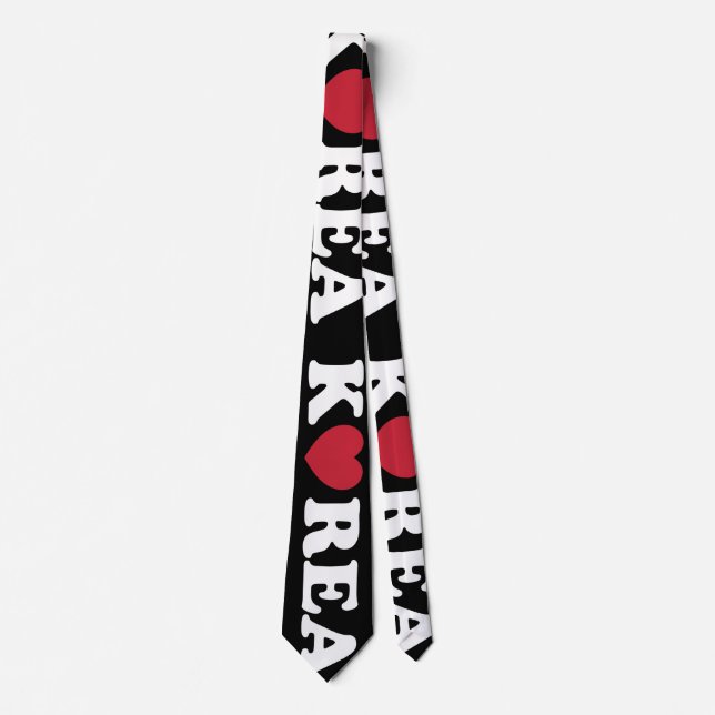 Korea Love Heart Neck Tie (Front)