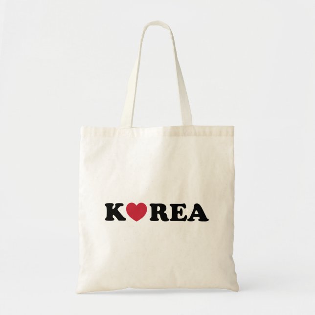 Korea Love Heart Tote Bag (Front)