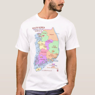 Korea Map Mens T Shirt