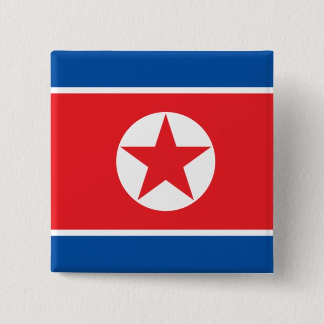 korea north 15 cm square badge (Front)