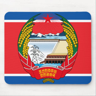 korea north emblem mouse pad