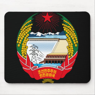 korea north emblem mouse pad