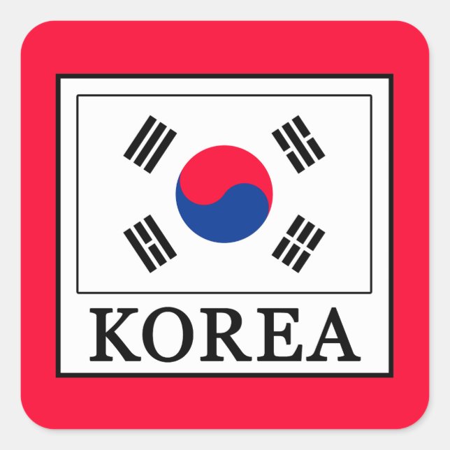 Korea Square Sticker (Front)