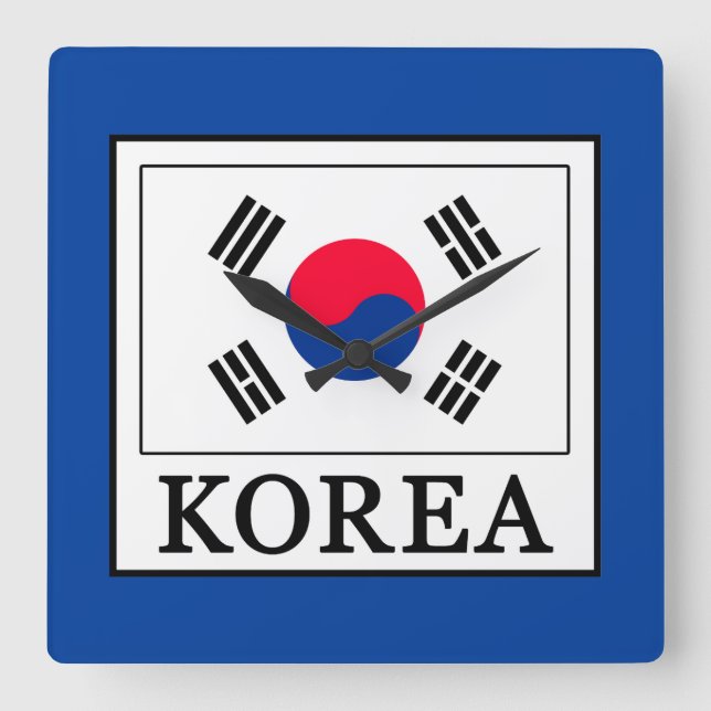 Korea Square Wall Clock (Front)