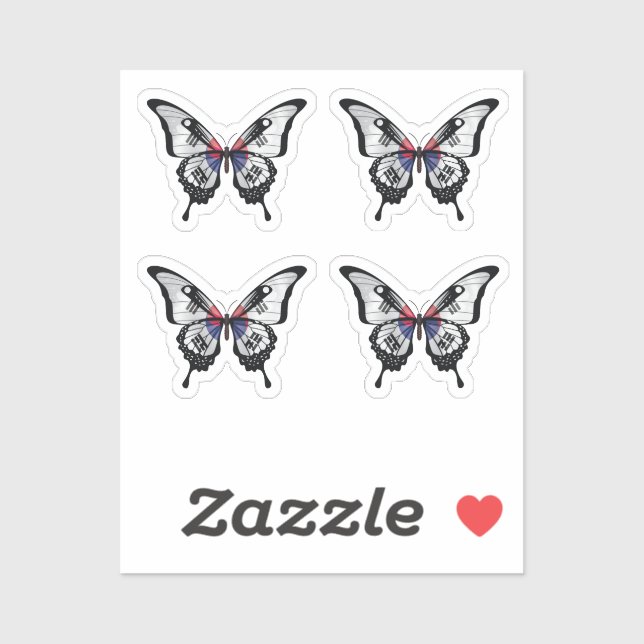 Korea Swallowtail Butterfly Flag (Sheet)
