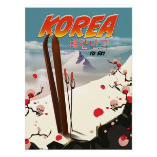 Korea to ski poster
