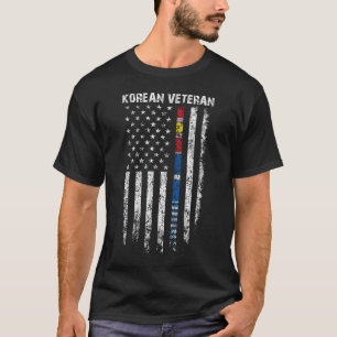 Korea Veteran Flag T-Shirt Korean War Vet Shirts G