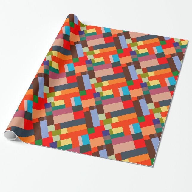 Korean 16-Vivid Colour Pattern Wrapping Paper (Unrolled)