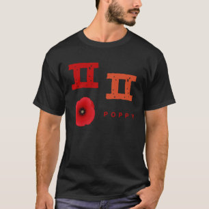 Korean alphabet Hangul Consonant Poppy T-Shirt