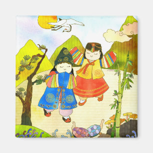 Korean Baby's First Birthday Magnet