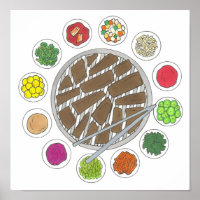 Korean BBQ Barbecue Roast Bulgogi Banchan Food