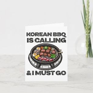 Korean Bbq Funny Korean Byrbecue Food Lover Asian  Card