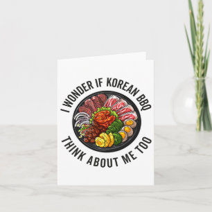 Korean Bbq Funny Korean Byrbecue Food Lover Asian Card