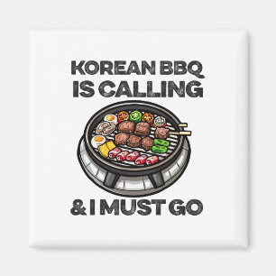 Korean Bbq Funny Korean Byrbecue Food Lover Asian Magnet