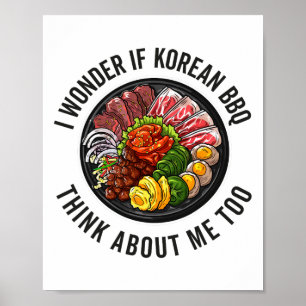 Korean Bbq Funny Korean Byrbecue Food Lover Asian Poster