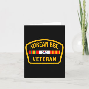 Korean Bbq Veteran Funny Food Lover Gym Cheat Day Card
