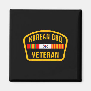 Korean Bbq Veteran Funny Food Lover Gym Cheat Day  Magnet