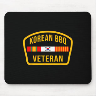 Korean Bbq Veteran Funny Food Lover Gym Cheat Day Mouse Pad