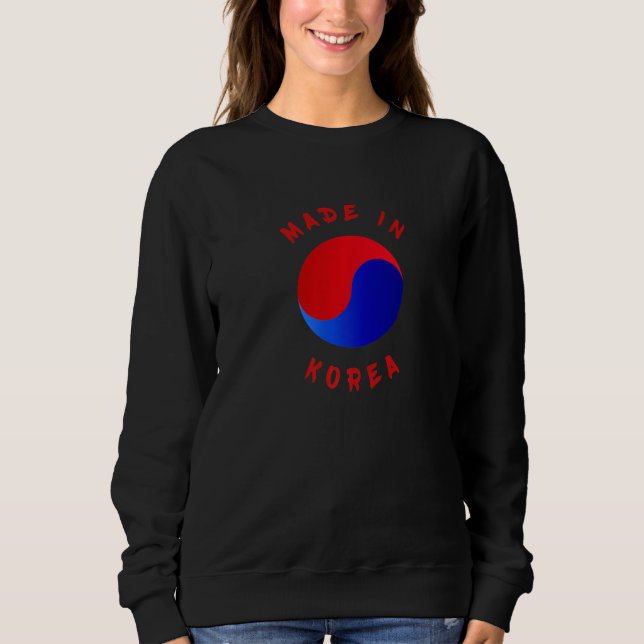 Korean born, Korean flag Premium Sweatshirt (Front)
