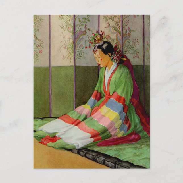 Korean Bride Postcard (Front)
