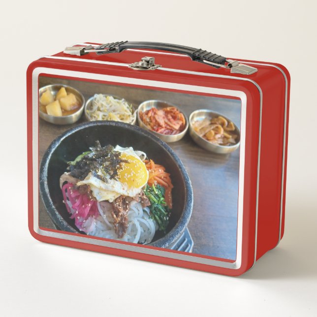 Korean cuisine metal lunch box (Front)