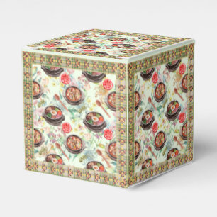Korean Cuisine Pattern Favour Box
