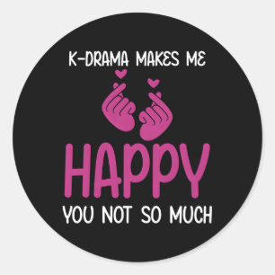 Korean Culture Korean Drama Series Kdrama Watching Classic Round Sticker