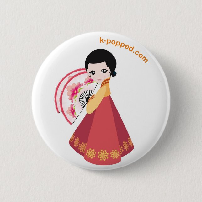 Korean dancer button (Front)